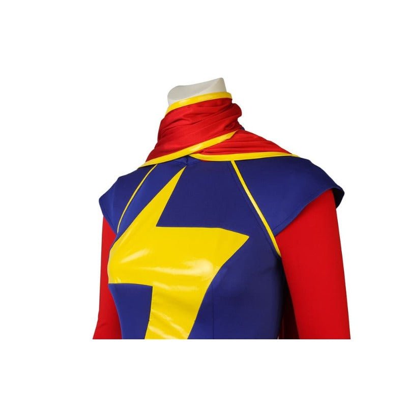 Costume Cosplay Kamala Khan - Combinaison et Cape pour Femmes pour Halloween et Fêtes