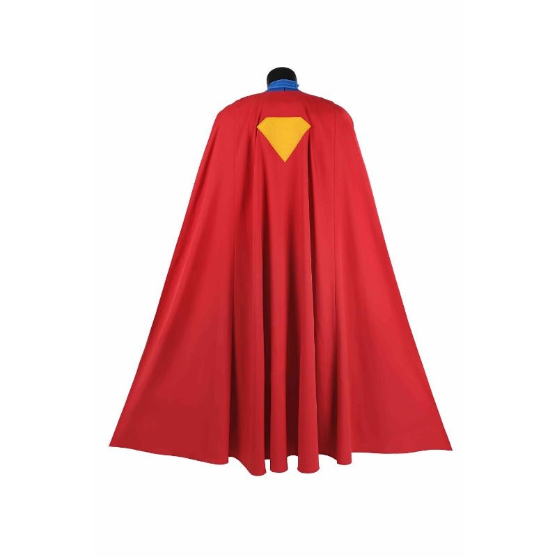 Costume Cosplay Superhero Legacy Clark Kent - Combinaison Zentai Bleue avec Cape Rouge