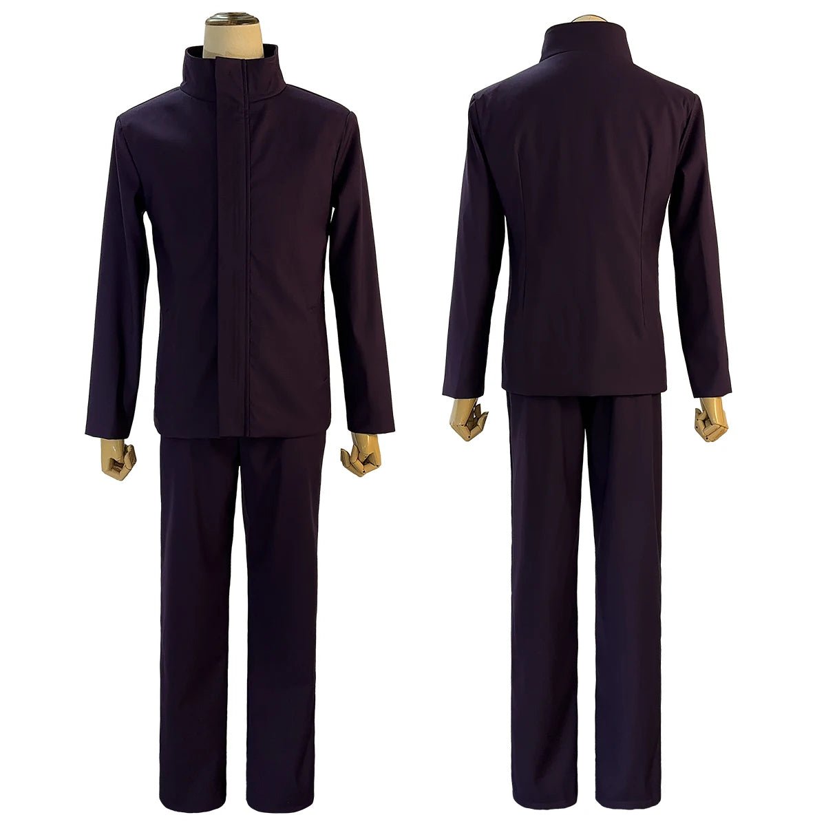 Costume Cosplay Satoru Gojo Jujutsu Kaisen Arc Shibuya Uniforme Noir avec Perruque