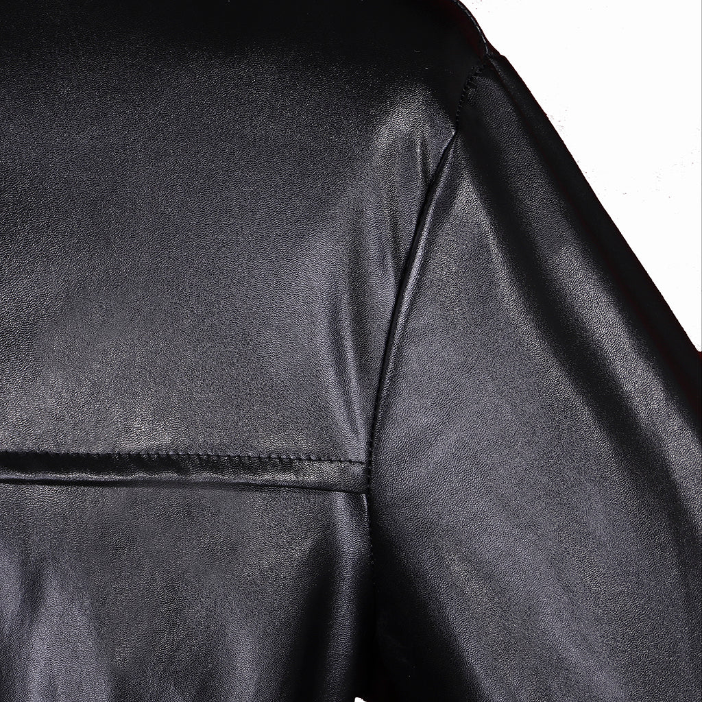 Costume Médiéval Gothique Docteur Peste en Cuir PU - Veste Steampunk Vampire Manteau Long pour Halloween