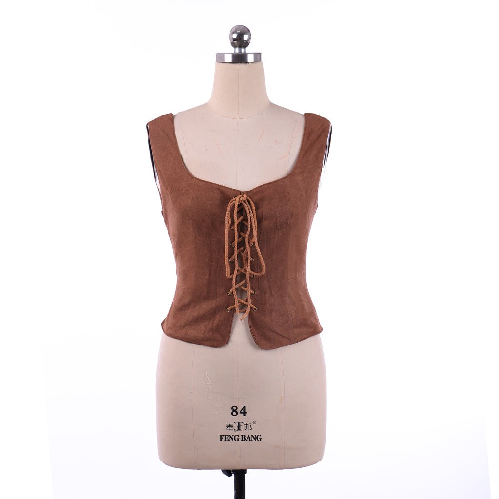 Gilet Corset Lacé Médiéval – Fait sur Mesure pour Cosplay