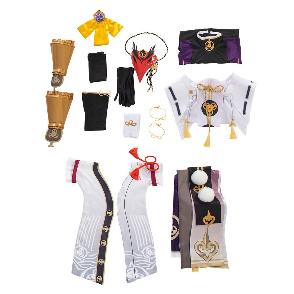 Costume Cosplay Kujou Sara - Genshin Impact Halloween Anime Sur Mesure