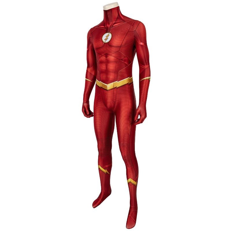 Costume Cosplay Barry Allen Saison 5 The Flash Combinaison Masque Ensemble Complet Impression 3D