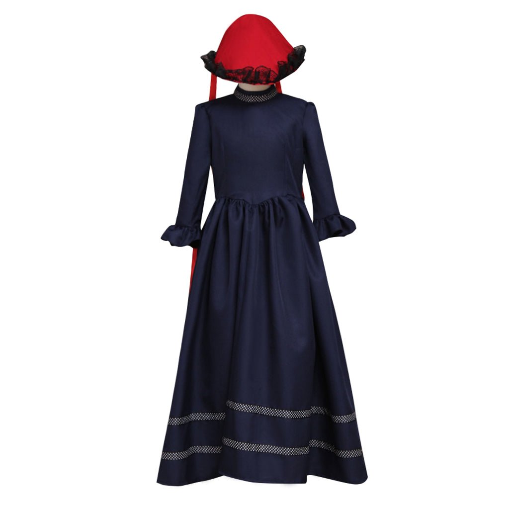 Costume Cosplay Gothique Lolita Personnalisé pour Filles avec Cape et Chapeau – Tenue Fantaisie Unique pour Fêtes et Événements