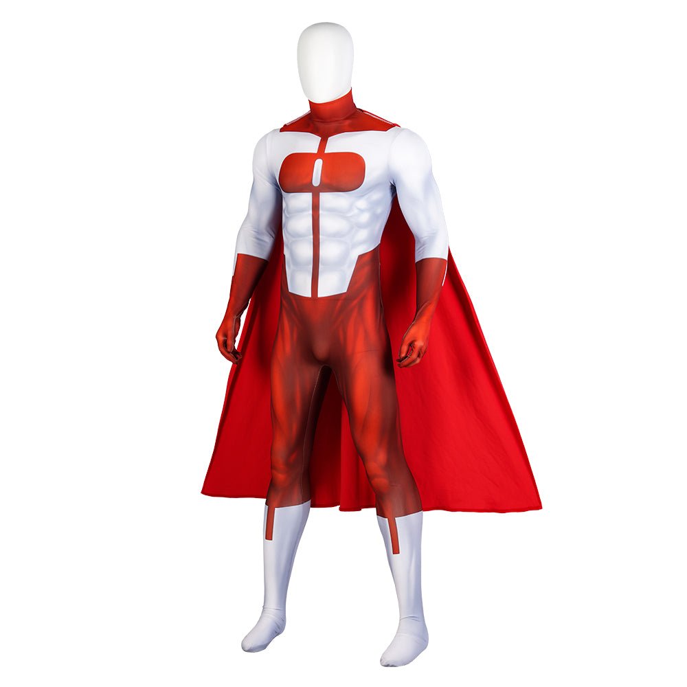 Costume Cosplay Omni-Man Nolan Grayson Combinaison Super Héros avec Cape