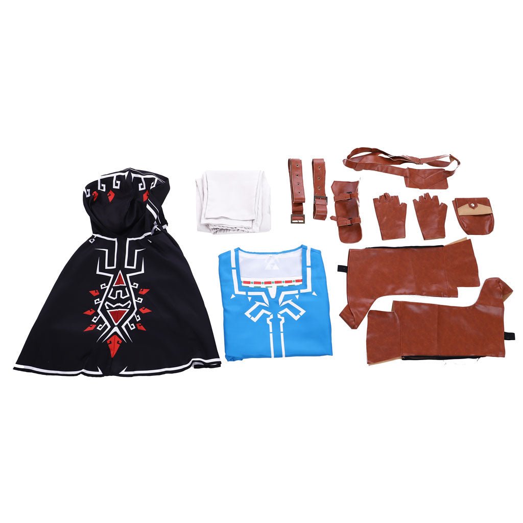 Jeu Zelda: Souffle de la Nature Costume Cosplay Link Ensemble Complet - Tenue Authentique Héros
