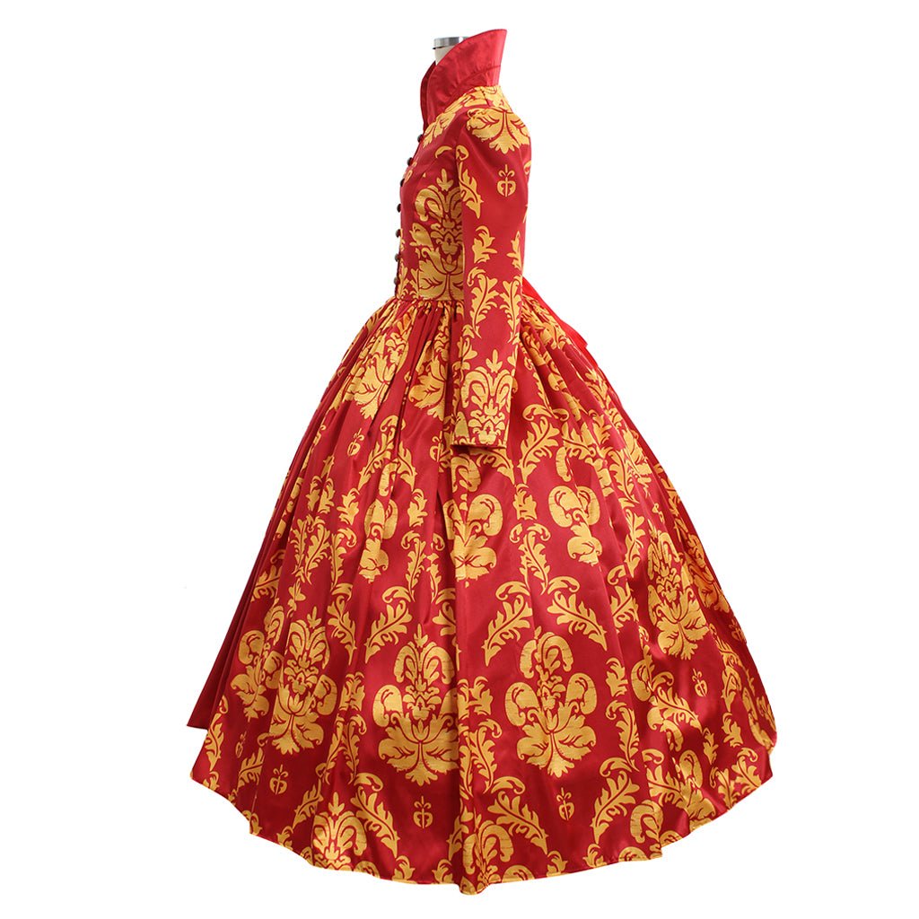 Robe de Mariage Médiévale Renaissance Rouge | Robe de Bal sur Mesure pour Femmes