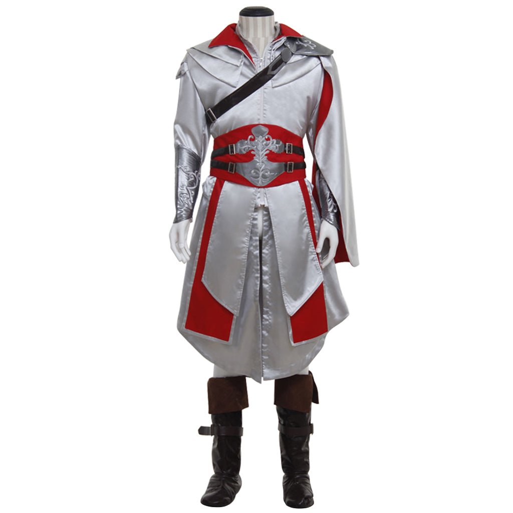 Costume Cosplay Creed Complet Avec Chaussures - Tenue Ezio Assassins Connor pour Jeu de Rôle