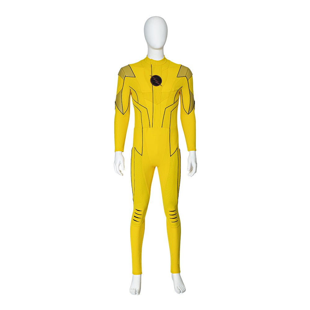Costume Cosplay Reverse Flash Armageddon Barry Allen Combinaison Jaune pour Hommes - DC The Flash