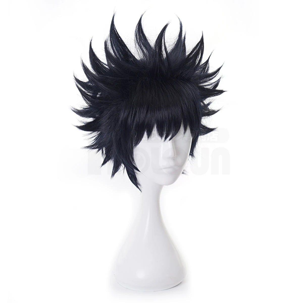 Perruque Cosplay Megumi Fushiguro Jujutsu Kaisen en Fibre Synthétique de Haute Qualité Taille Adjustable pour Halloween et Fêtes