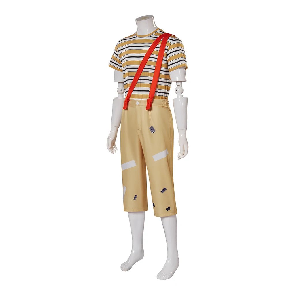 Costume El Chavo Del Ocho pour Hommes - Ensemble Officiel Chemise Rayée, Pantalon et Chapeau