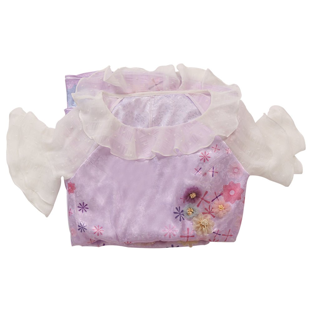 Costume Isabela Madrigal Femme - Robe Princesse Fleurie Rose pour Halloween et Cosplay