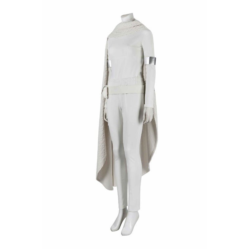 Costume Cosplay Reine Amidala Padmé - Tenue de Combat Blanche avec Cape pour Femmes