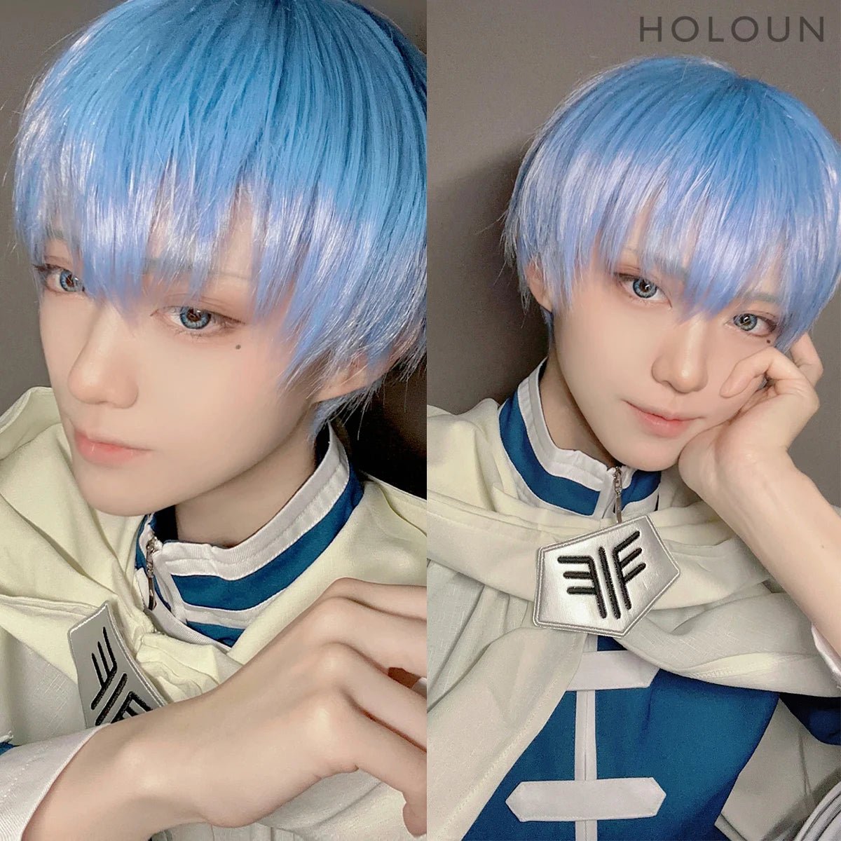 Perruque Costume Cosplay Himmel Frieren Beyond Journey's End Anime avec Cape Pantalon