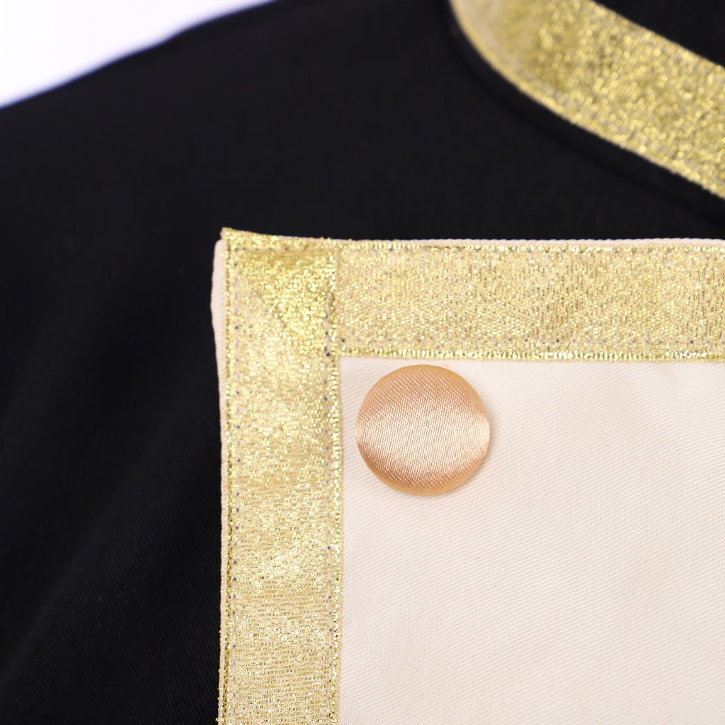 Uniforme Militaire Colonial du 18ème Siècle - Costume Redingote Noir & Rouge Victorien Régence pour Hommes