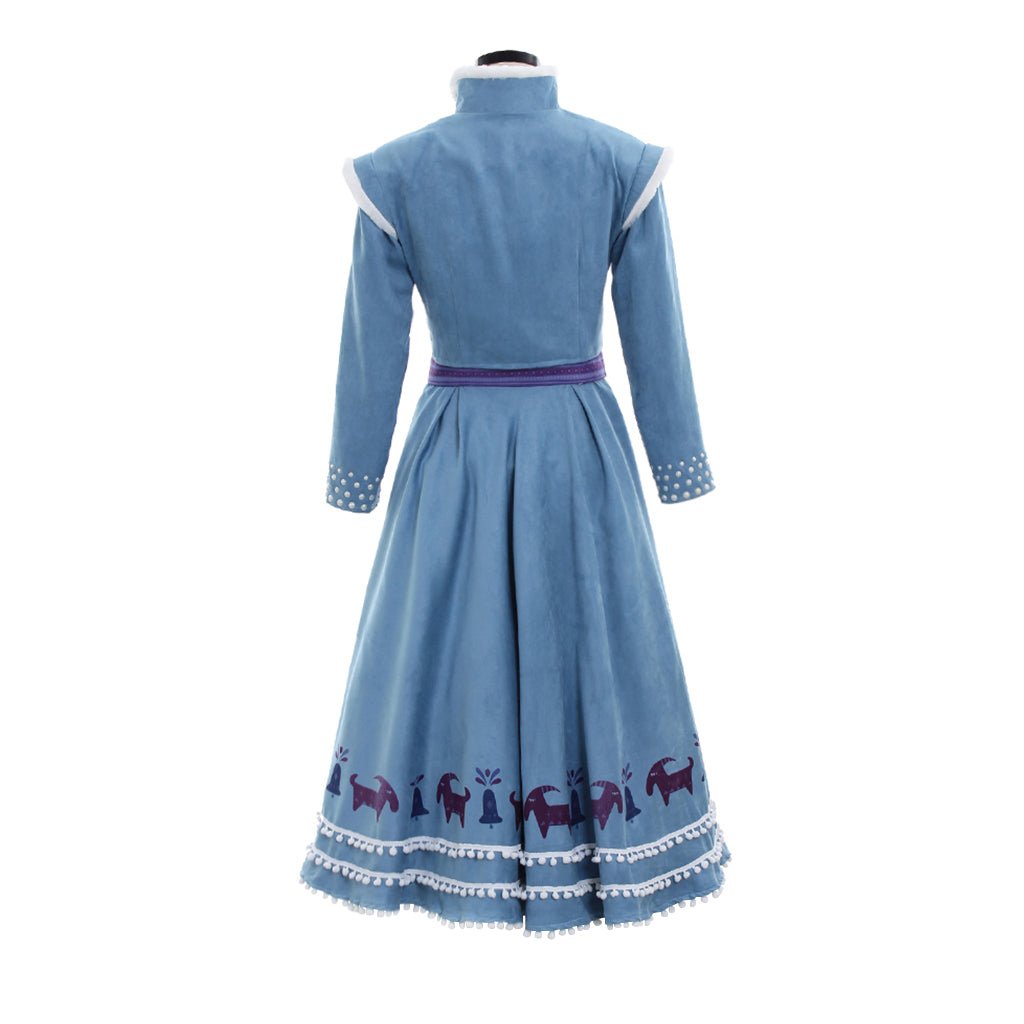 Costume Cosplay Anna Princesse | Ensemble Chemise, Jupe et Manteau pour Femmes Adultes pour Halloween et Événements Disney