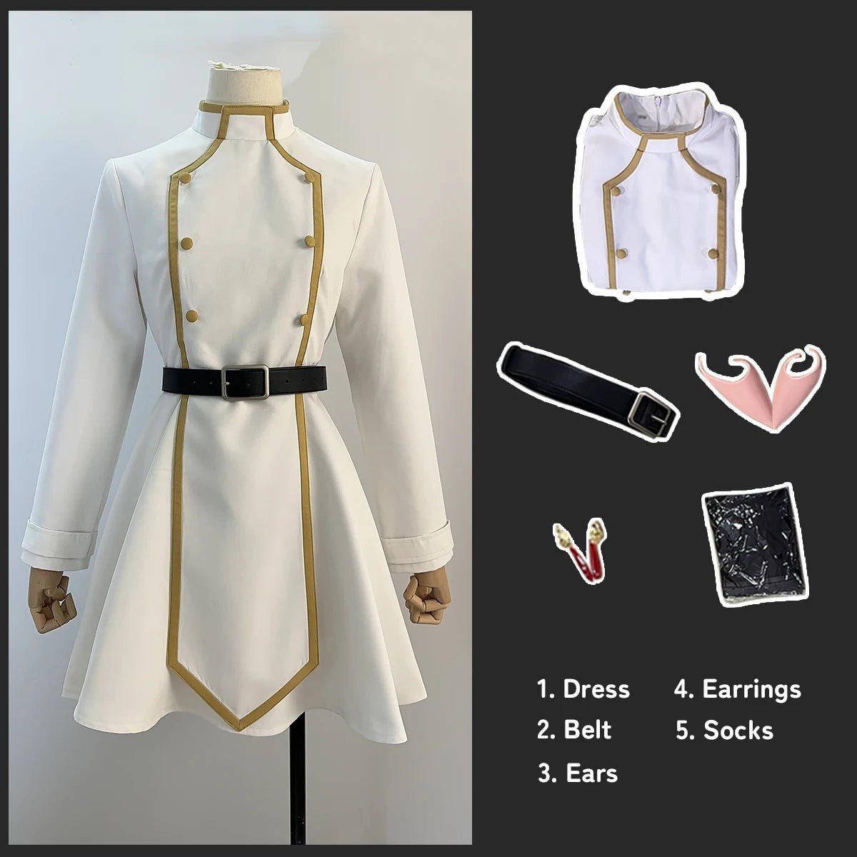 Costume Cosplay Frieren Au-Delà du Voyage Manteau d'Hiver Robe Perruque