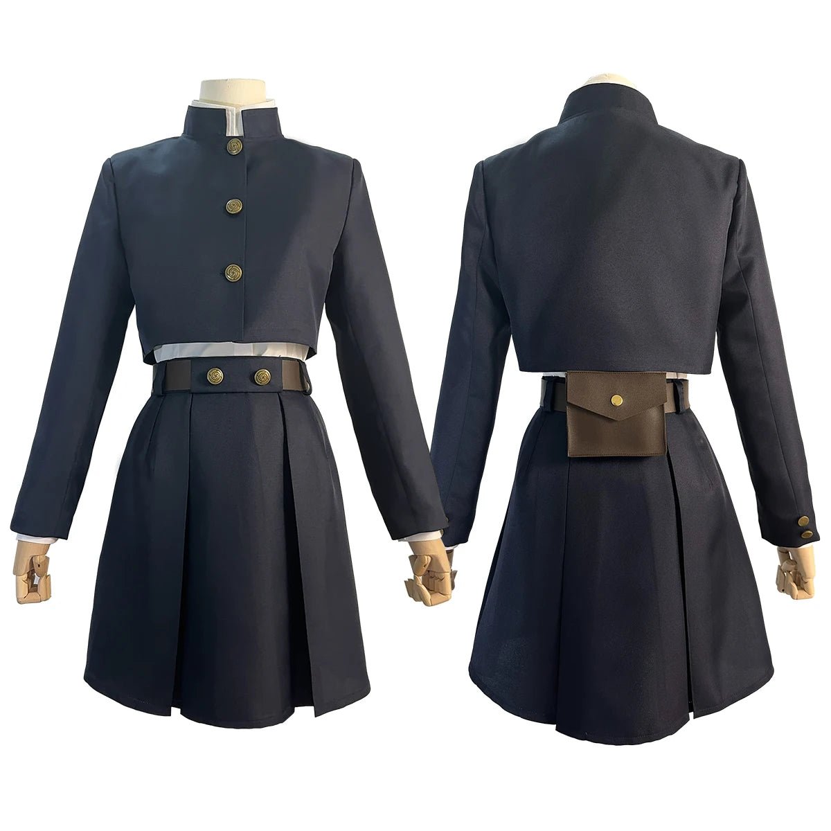 Costume Cosplay Jujutsu Kaisen Nobara Kugisaki Perruque Veste Jupe Rose Net Synthétique Halloween Noël