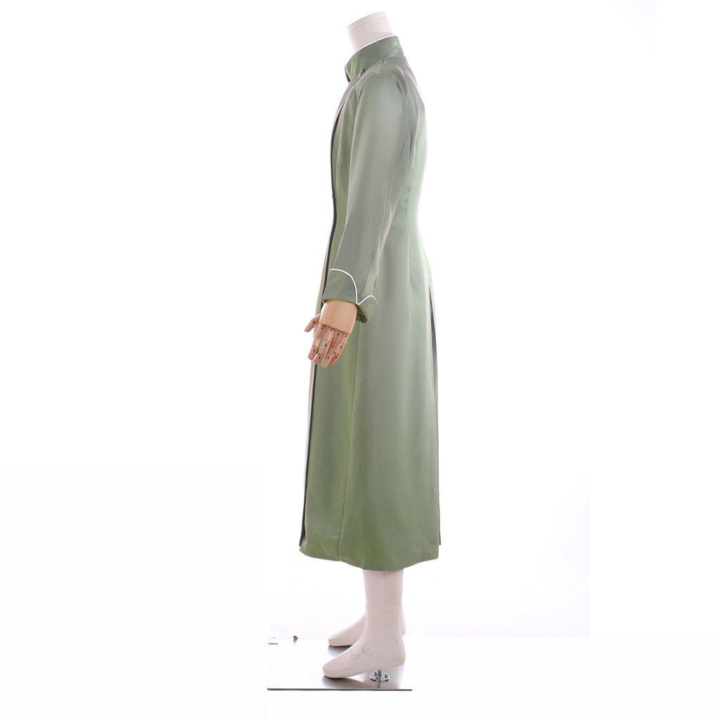 Robe de Prêtre Médiévale Vintage à Manches Longues avec Col Montant Costume Clergé Catholique Cassock Religieux Manteau Halloween
