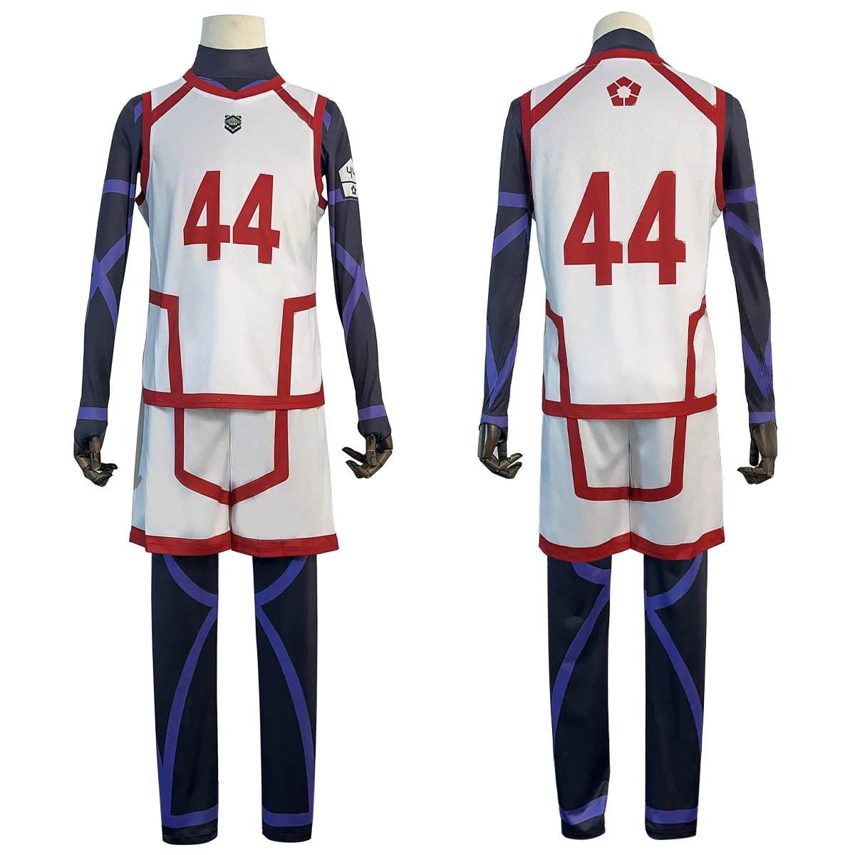 Costume Cosplay Chigiri Blue Lock Saison 2 - Wig NO.44 & Maillot d'Entraînement 4 Pièces