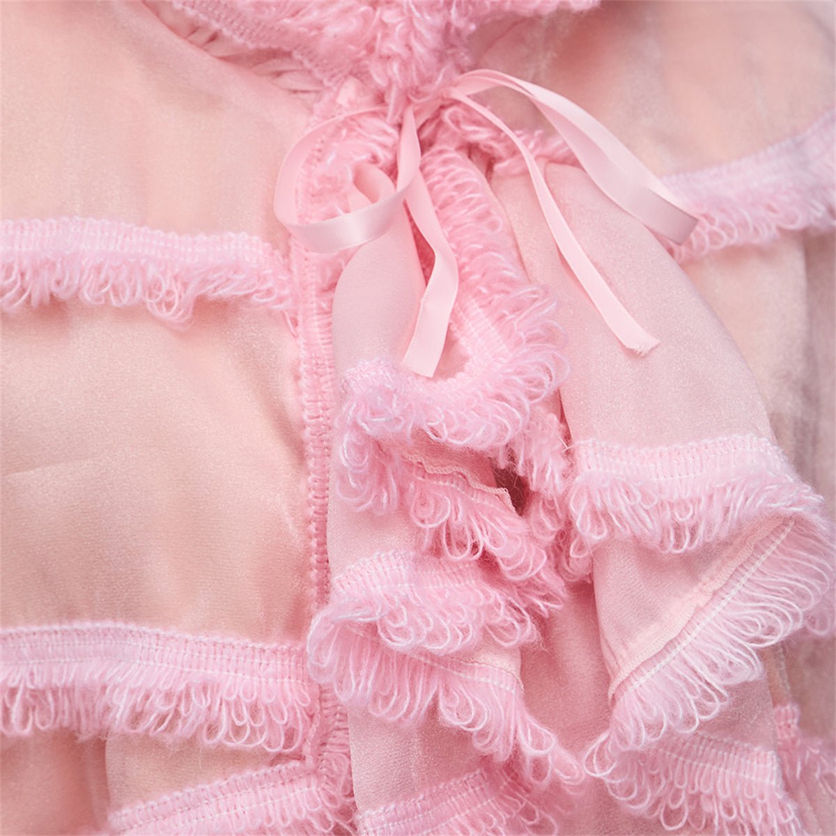 Cape Courte Rose Costume Cosplay – Tenue Inspirée d'Anime Élégante