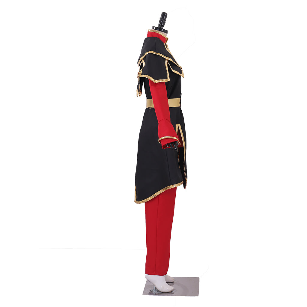 Costume Cosplay Azula d'Avatar: Le Dernier Maître de l'Air – Tenue Élite de Princesse Guerrière de la Nation du Feu