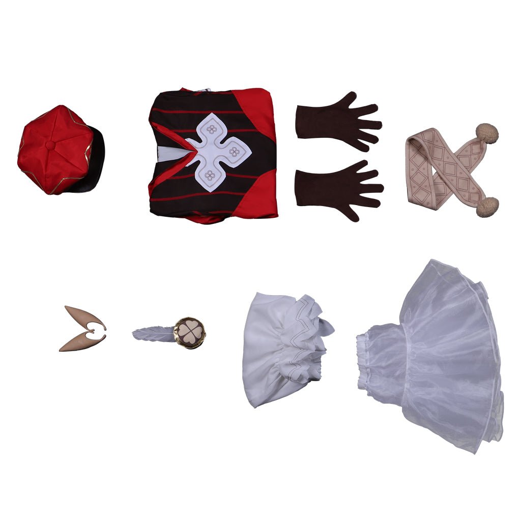 Costume Cosplay Genshin Impact Klee - Robe Loli avec Chapeau et Accessoires Complet