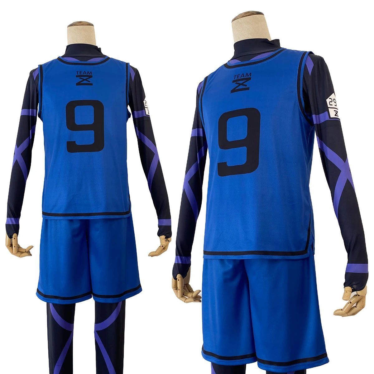 Costume Cosplay Anime Blue Lock Perruque Isagi Yoichi Chigiri Bachira Rensuke Kunigami Uniforme d'Entraînement de Football Cadeau Filet Rose
