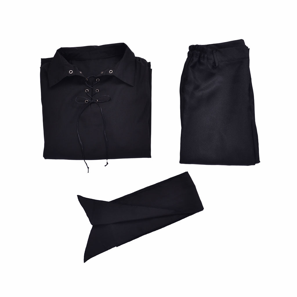 Costume Cosplay Westley La Princesse à la Robe - Tenue de Guerrier Noir pour Halloween