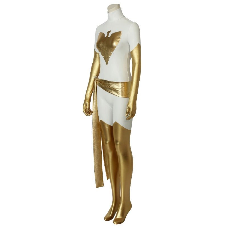 Costume Cosplay Phoenix X-Men Blanc Perle en Spandex pour Fans de Films