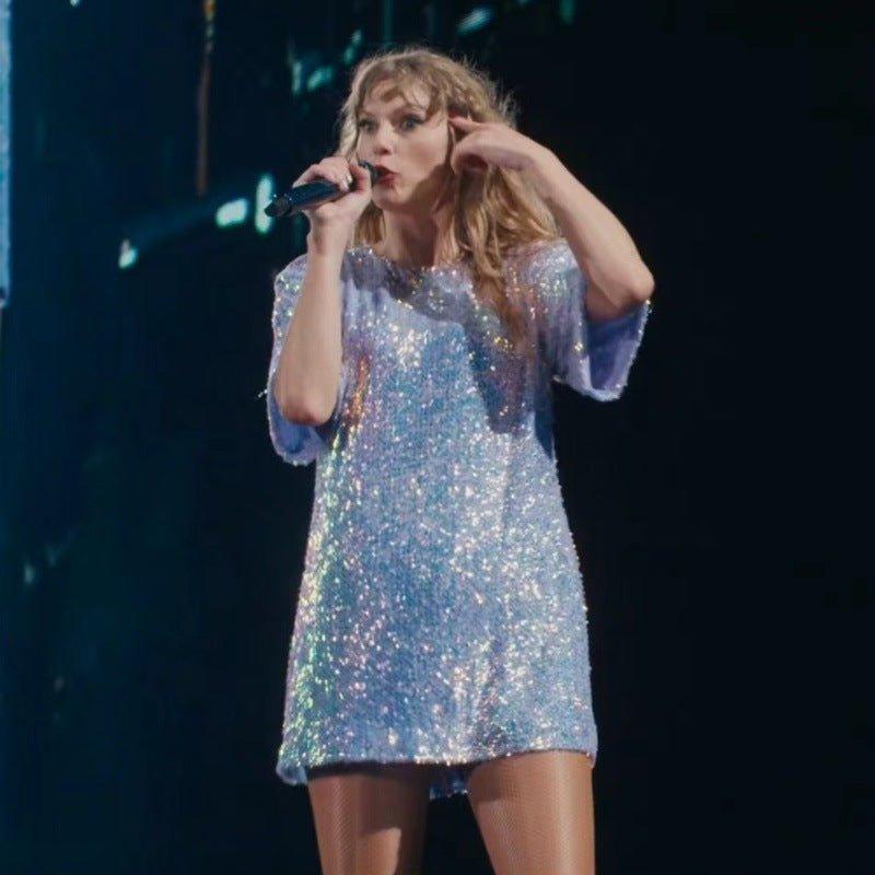 Costume de Concert de Taylor Swift | Robe à Sequins Lavande | L'AniMirage