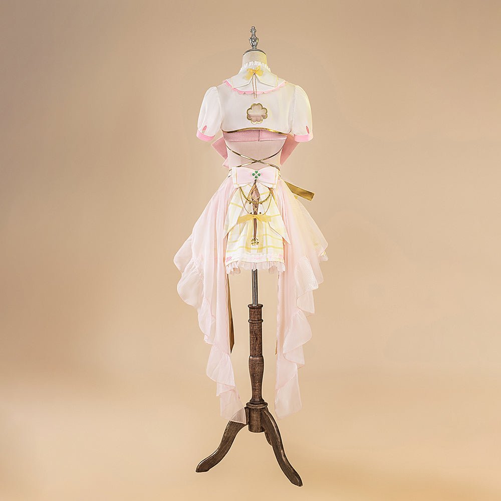 Costume Cosplay VTuber Ace Taffy - Robe Rose pour Fans d'Idols Virtuelles