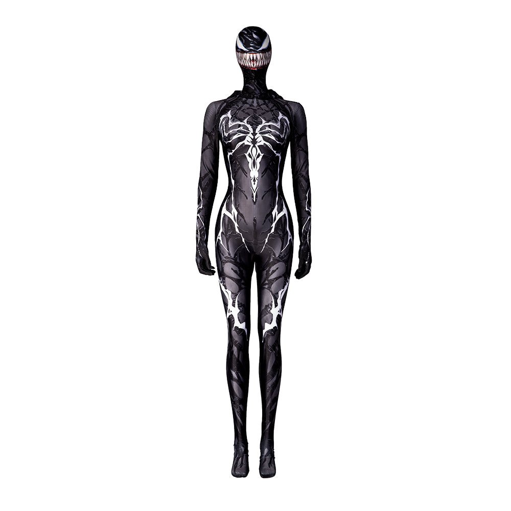 Costume de Spider-Gwen pour Halloween - Spider-Man: Into the Spider-Verse - Combinaison Cosplay avec Capuche et Masque