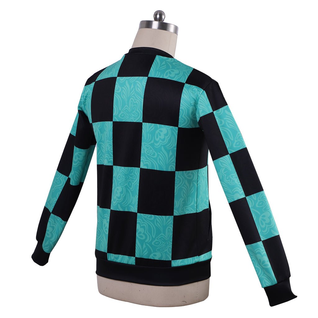 Veste Cosplay Kamado Tanjirou Demon Slayer – Costume Anime Manteau Zippé