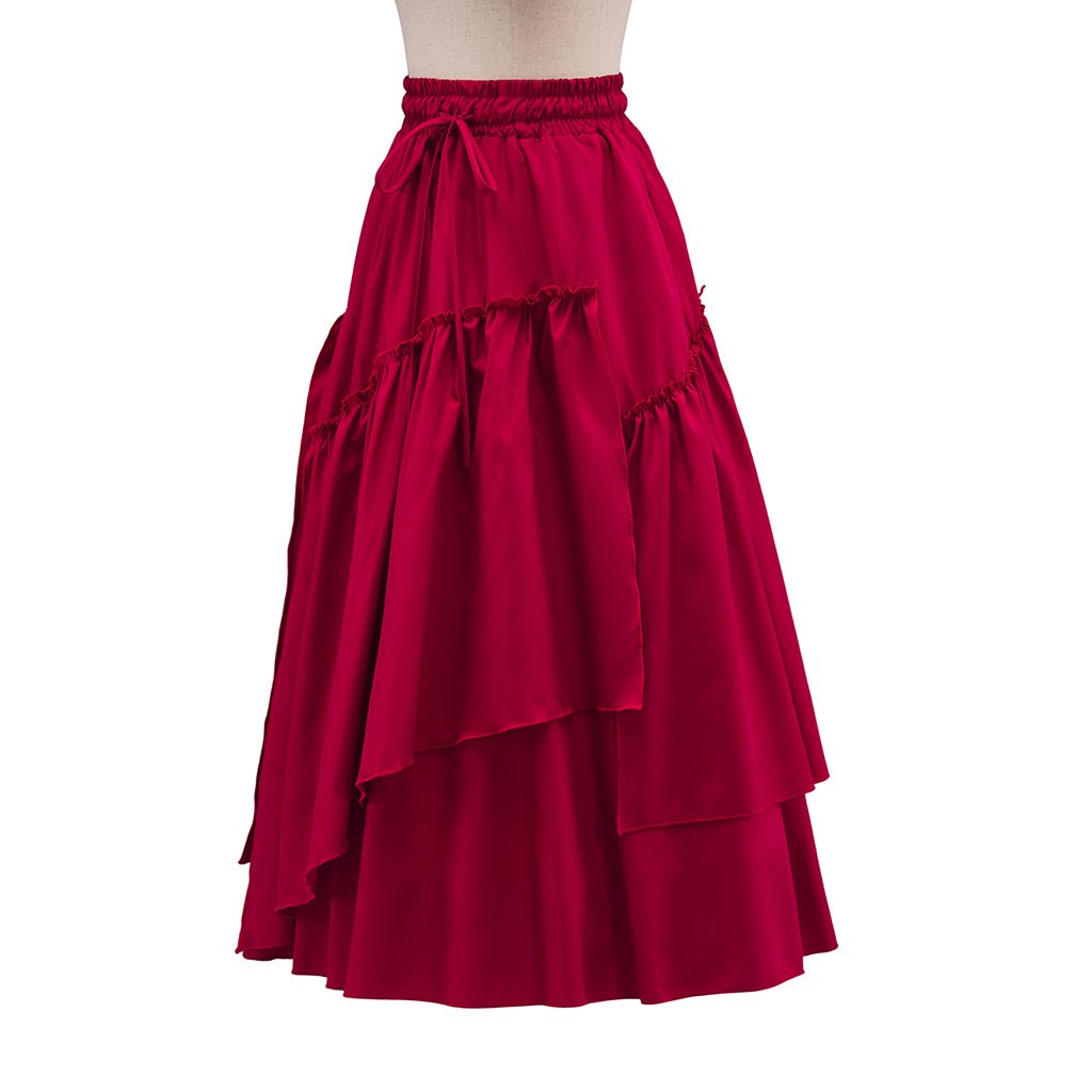 Jupe en Corduroy Rétro Printanière pour Femmes – Jupe Médiévale à Carreaux Plissée Haute Taille