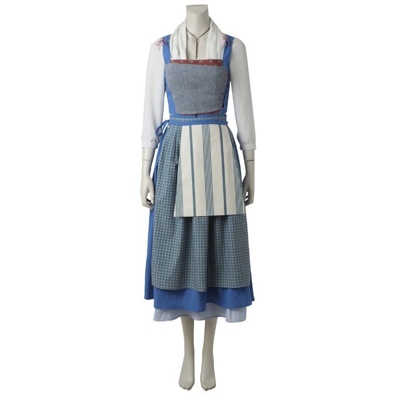 Costume de Femme de Chambre Blue Belle - Cosplay Anime La Belle et la Bête pour Spectacles & Fêtes