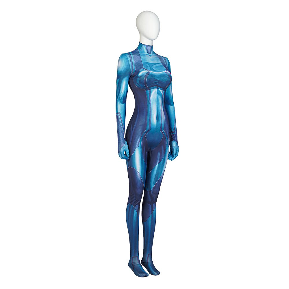 Costume Cosplay Samus Aran Metroid Combinaison Zero Suit Spandex Zentai pour Halloween