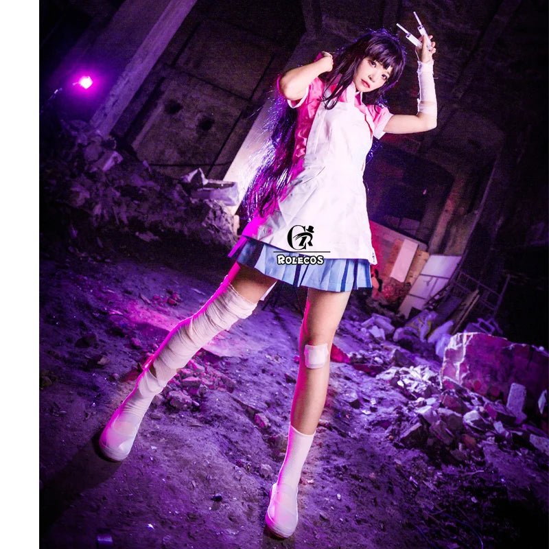 Chaussures de Cosplay Mikan Tsumiki Super Danganronpa 2 - Blanches Chaussures de Sport Scolaire Chaussures de Danse de Gymnastique