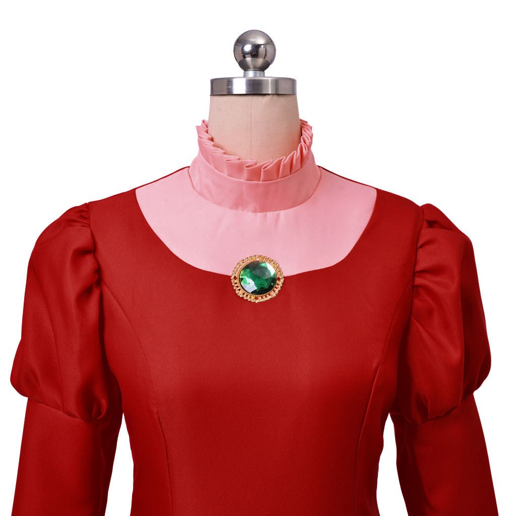 Costume Cosplay Lady Tremaine | Robe de Reine Rouge pour Femmes | Gown pour Halloween et Série Disney