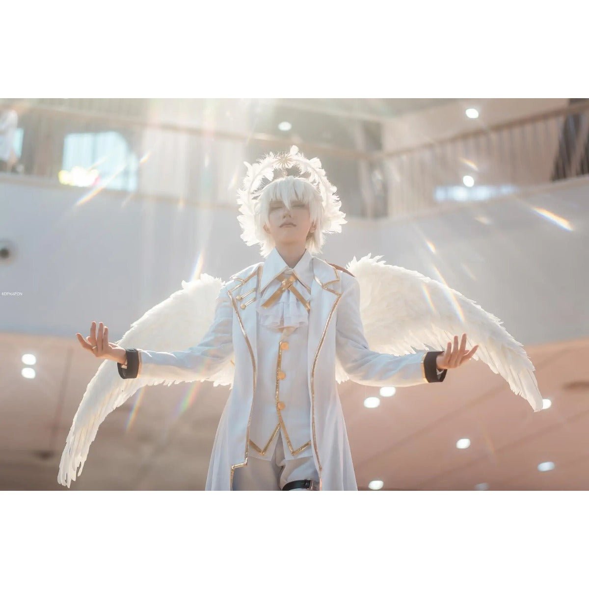 Costume Cosplay NAGI de Blue Lock - Série Anges et Démons - Perruque, Uniforme Blanc