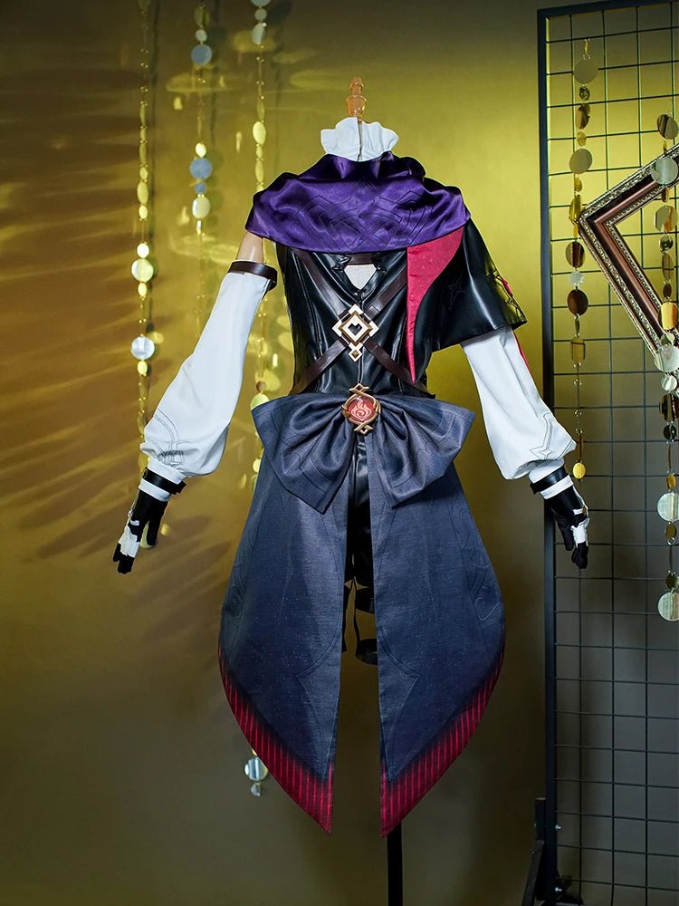 Costume Cosplay Iyney Genshin Impact Jumeaux Lyney Chapeau Magique Uniforme Halloween Femme Ensemble Complet