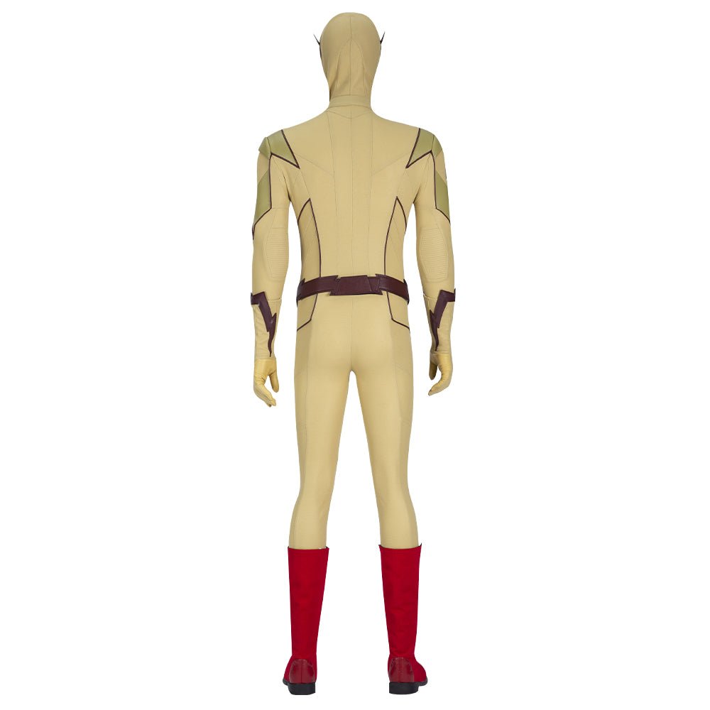 Costume Cosplay Reverse-Flash Saison 8 - Combinaison Jaune de Super-Vilain pour Halloween