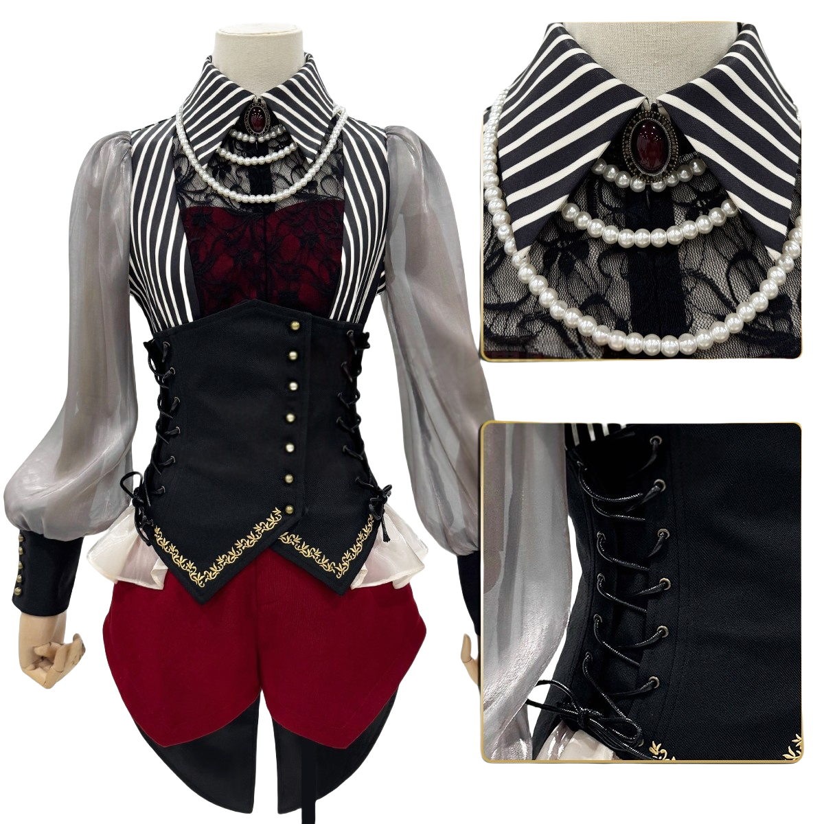 Costume Cosplay BanG Dream! Ave Mujica Wakutenshi Wakamatsu - Qualité Premium