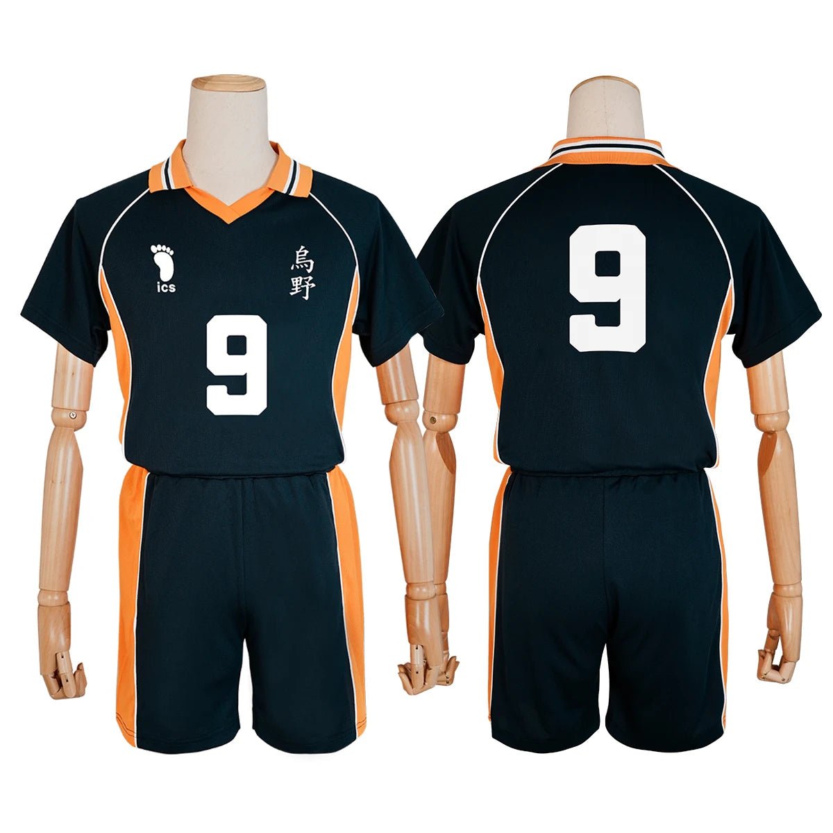 Costume Cosplay Kageyama Tobio Haikyuu - Maillot Karasuno NO.9 et Perruque - Uniforme de Volleyball