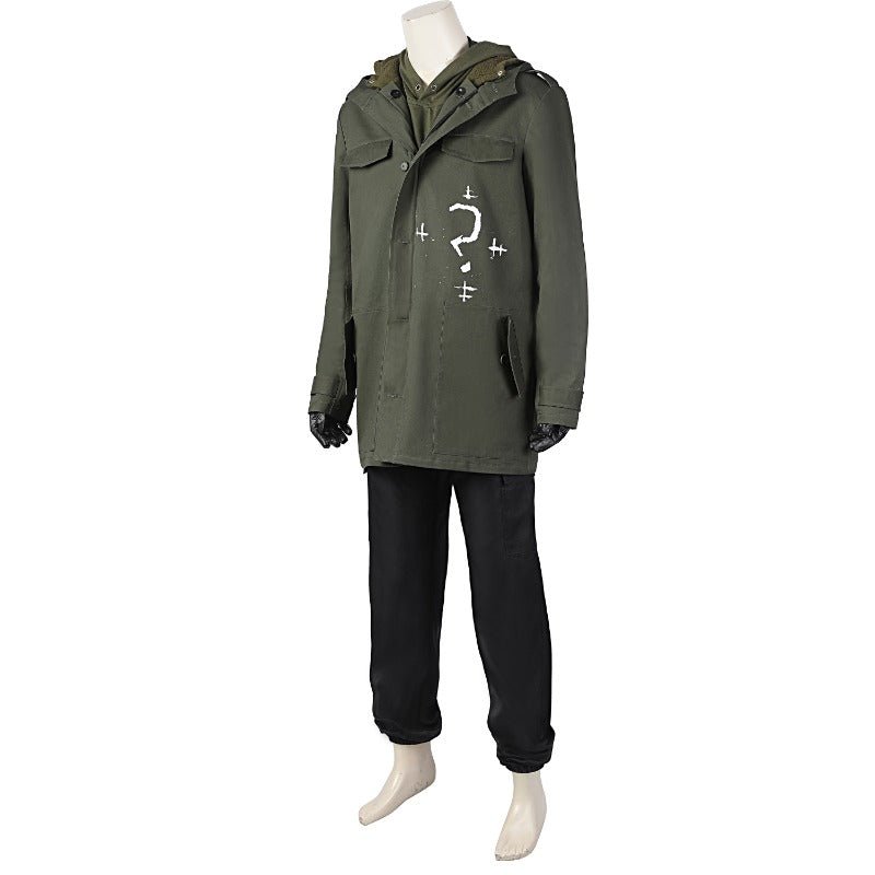 Costume Cosplay Le Sphinx Edward Nygma Complet avec Masque - Costume Vert Armée