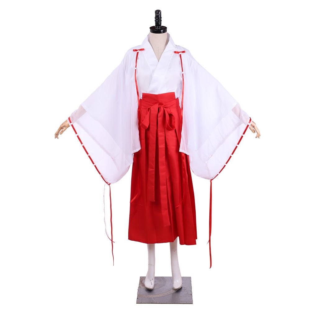 Ensemble complet de costume de kimono de Kikyo d'Inuyasha pour cosplay