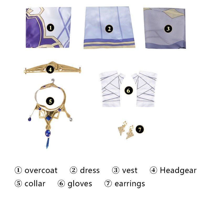 Costume Cosplay Genshin Impact Dunyarzad - Ensemble Complet pour Halloween et Événements