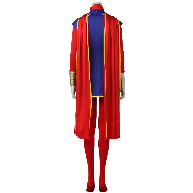 Costume Cosplay Kamala Khan - Combinaison et Cape pour Femmes pour Halloween et Fêtes