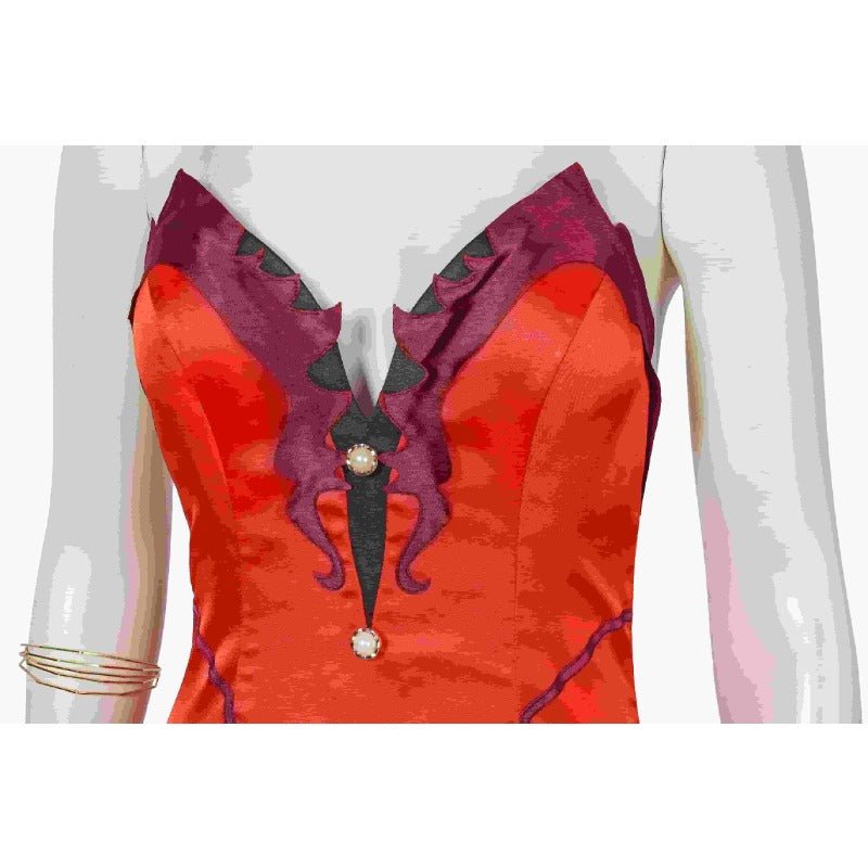 Robe Rouge Sans Bretelles Aerith FF7 Costume Cosplay pour Halloween & Fêtes