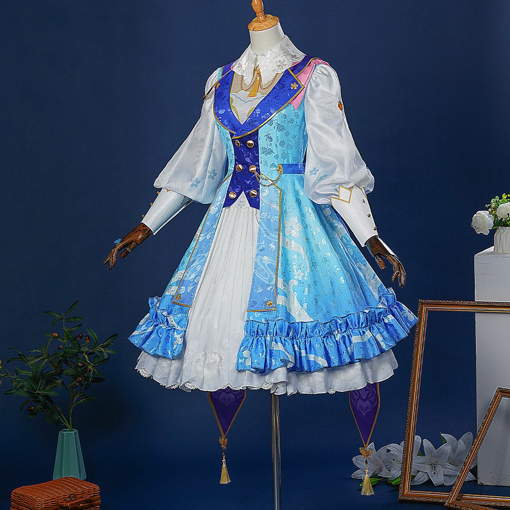 Costume Kamisato Ayaka - Tenue Cosplay Fleur Lettre Genshin Impact